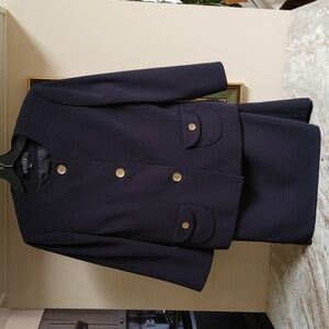 Kasper Navy Suit Gold Buttons Size 4